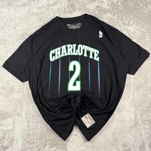 NWT Men's Charlotte Hornets Larry Johnson Mitchell 2.0 Jersey Size XXL